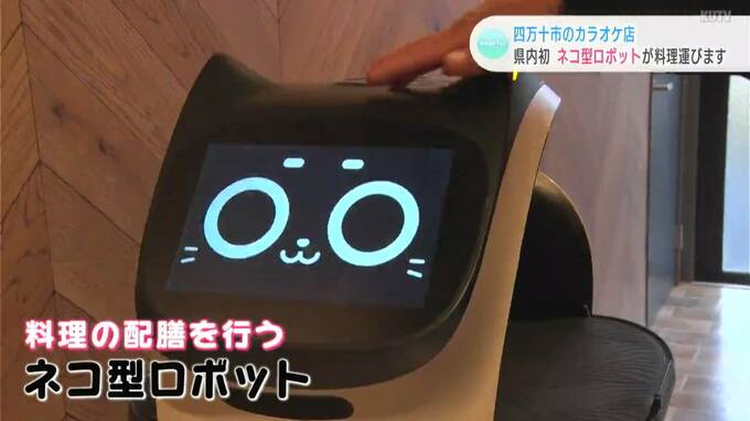 新たな形態のカラオケ店が四万十市に　“ネコ型配膳ロボット”が料理を運びます　　|　高知のニュース・天気｜KUTV NEWS | KUTVテレビ高知