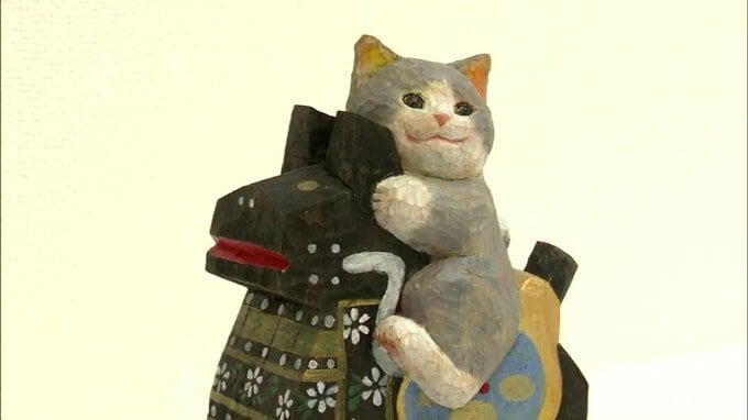 愛らしい「猫」を題材にした作品が人気の彫刻家 花房さくら さんの個展　北東北では初めて青森県八戸市で開催中　花房さん「八戸ならではの作品を、この展示のために用意しました」　県内外から連日多くのファン|TBS NEWS DIG