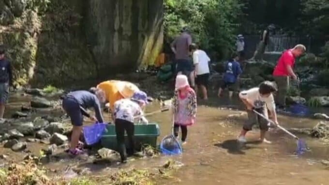 アマゴのつかみ取りやスイカ割りで夏を満喫！渓流イベント「せせらぎ魚っちんぐ」 【愛媛・鬼北町】|TBS NEWS DIG