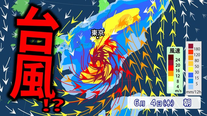 【台風のたまご＝熱帯低気圧】今後台風に発達へ　来週にかけて日本の南へ北上か  最大瞬間風速50m予想【最新・雨と風の最新シミュレーション】|TBS NEWS DIG