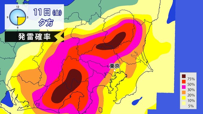 【大気不安定】東京も雷雨の可能性 上空に-21℃以下の寒気  落雷や竜巻などの激しい突風、降ひょう、急な強い雨に注意【雨・発雷確率 最新シミュレーション】　|　愛媛のニュース - Nスタえひめ｜あいテレビは6チャンネル