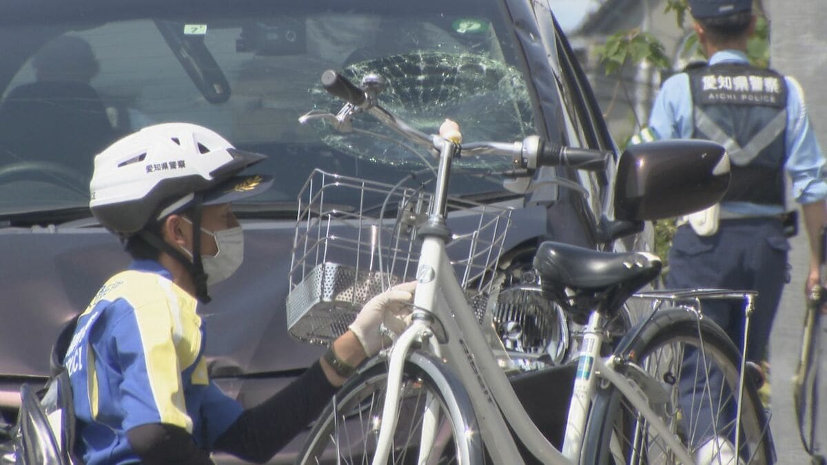 自転車の女子高校生が車にはねられ意識不明の重体 車を運転していた36歳会社員の男性から話を聞く 愛知･清須市