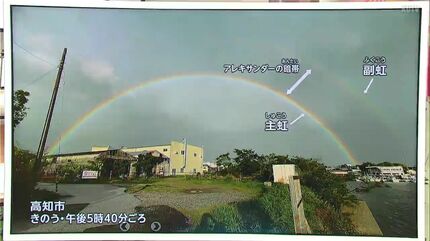 二重の虹『ダブルレインボー』なぜ見られる？実は色の並びが反転