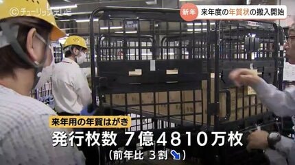 年賀状離れ進むなか42万枚搬入 北陸は44％減少 日本郵便「機械にはない