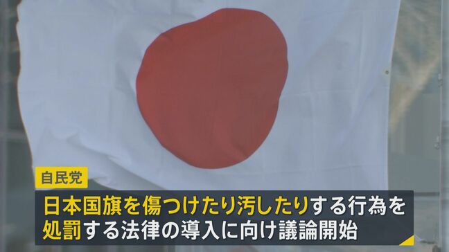 高市総理の“悲願”「国旗損壊罪」導入に向け自民党内で議論始まる　日本国旗にも罰則を定めるか・対象となる損壊範囲をどう定めるかなどが論点へ|TBS NEWS DIG