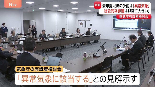 去年夏から続く少雨は「異常気象にあたる」 気象庁の有識者検討会|TBS NEWS DIG