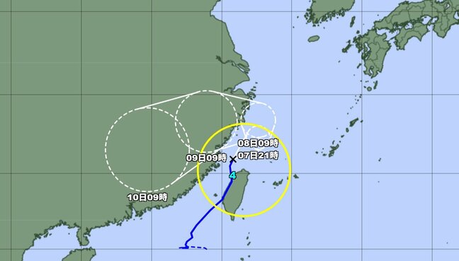 【台風情報】台風4号は東シナ海へ、沖縄では引き続き高波に注意　北日本から西日本は熱中症対策と雷雨への備えを【雨風シミュレーション】|TBS NEWS DIG