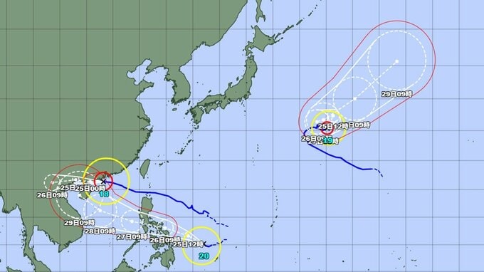 【トリプル台風】台風18号は台湾などで猛威…最大瞬間風速70メートル　20号もほぼ同じルート　19号は日本から遠ざかるも台風の勢力を維持　今後の進路と勢力は？　気象庁発表|TBS NEWS DIG