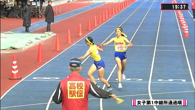 山形県高校駅伝2025 女子 第1中継所通過順位　|　山形のニュース│TUYテレビユー山形