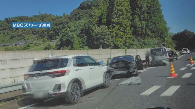 九州自動車道で玉突き事故　2人搬送　薩摩吉田IC先で上り線7キロ渋滞　鹿児島|TBS NEWS DIG