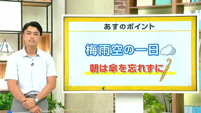 高知の天気　10日　雲広がりやすく雨の降る時間も　山岸拓気象予報士が解説　|　高知のニュース・天気｜KUTV NEWS | KUTVテレビ高知