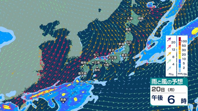 前線停滞で雷を伴う非常に激しい雨の所も　台風24号からの暖かく湿った空気の影響で沖縄でも激しい雨の恐れ【台風進路図と3時間ごとの雨風シミュレーション・20日午後0時50分更新】　|　新潟のニュース・天気｜BSN NEWS｜BSN新潟放送