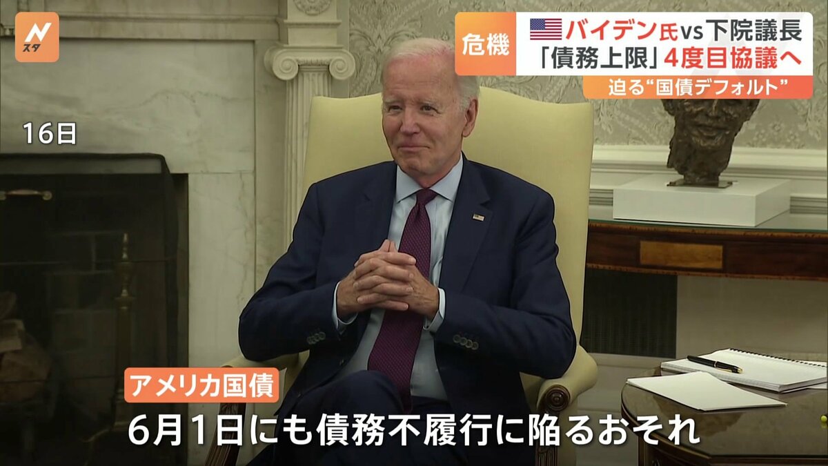 アメリカ国債“デフォルトの危機”まであと10日 債務上限めぐりバイデン大統領が4回目の直接会談へ | TBS NEWS DIG