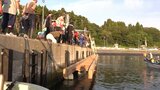 巨大なはしごを海に浸す 4年に一度の神社の例大祭へ地域総出で準備 伝統芸能「根岬梯子虎舞」 岩手・陸前高田市|TBS NEWS DIG