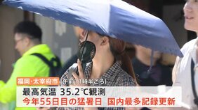 福岡・太宰府市&nbsp;今年55日目の猛暑日&nbsp;国内最多更新&nbsp;最高気温は37.1℃　子どもたちを残暑から守れ&nbsp;都内の保育園ではミストも|TBS NEWS DIG