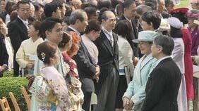 春の園遊会　引退発表の“りくりゅうペア”両陛下と懇談「新たなことに2人で挑戦」　ノーベル化学賞を受賞した北川進さんや声優の野沢雅子さんら1400人ほどが出席|TBS NEWS DIG