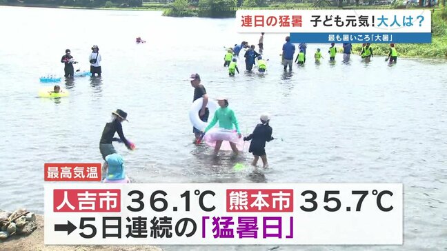 1年の中で最も暑い"大暑"!!! 暦通りの暑さ…にも負けない 子ども達の水遊び 熊本|TBS NEWS DIG
