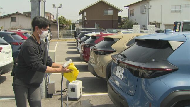 黄砂飛来　山も建物もかすんで　自動車販売店は洗車大変…|TBS NEWS DIG