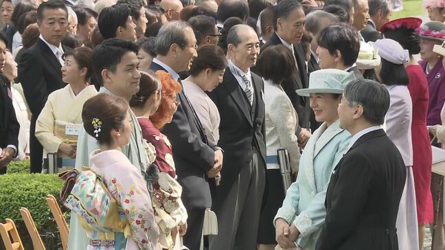 春の園遊会　引退発表の“りくりゅうペア”両陛下と懇談「新たなことに2人で挑戦」　ノーベル化学賞を受賞した北川進さんや声優の野沢雅子さんら1400人ほどが出席|TBS NEWS DIG