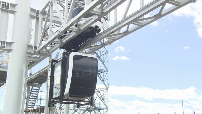 上空を無人で走る公共交通機関…未来の乗り物「自走式ロープウェイ」お披露目　福島・南相馬市|TBS NEWS DIG