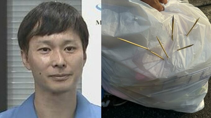 【ごみ清掃芸人】 「竹串や割り箸はこういう感じで飛び出ます！」「プチプチ付きの封筒の中とかに入れてくれると飛び出さないので、すごく嬉しいです！」 【マシンガンズ滝沢】|TBS NEWS DIG