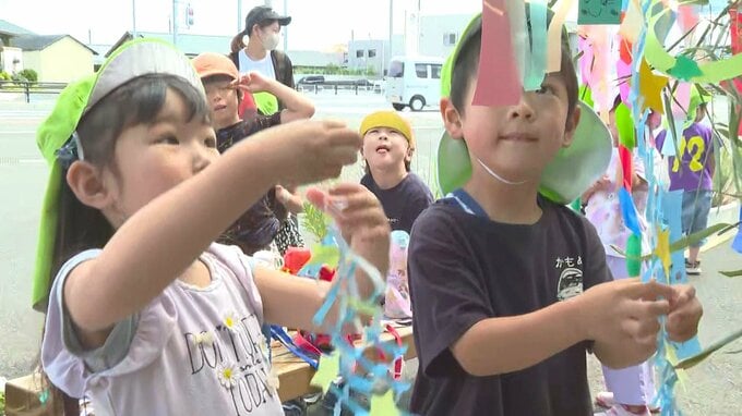 「ダンスが上手に」「歯医者さんになりたい」園児が短冊に願いを込めた七夕飾り完成　大分　|　大分のニュース｜OBS NEWS｜大分放送