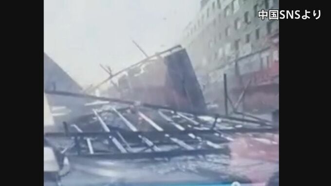 中国・吉林省　強風で屋根が落下　けが人も|TBS NEWS DIG