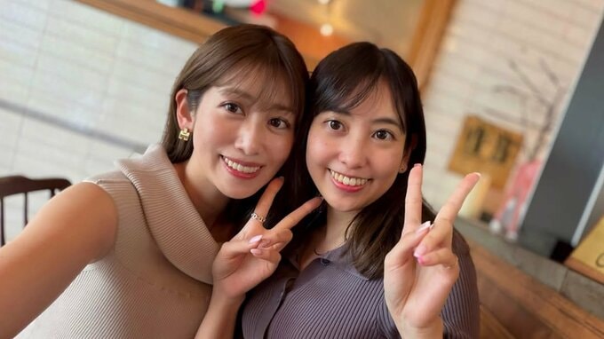 【 中川安奈 】　妹との“仲睦まじい”ランチ2ショット公開　「姉妹の姉は面長率が高い」説に「中川家はまさにそれ！」と共感|TBS NEWS DIG