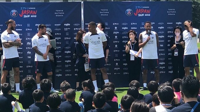 「将来のＰＳＧにスカウトしたい」メッシ、ネイマールらが未来のプロ選手に直接指導！サッカークリニック開催|TBS NEWS DIG