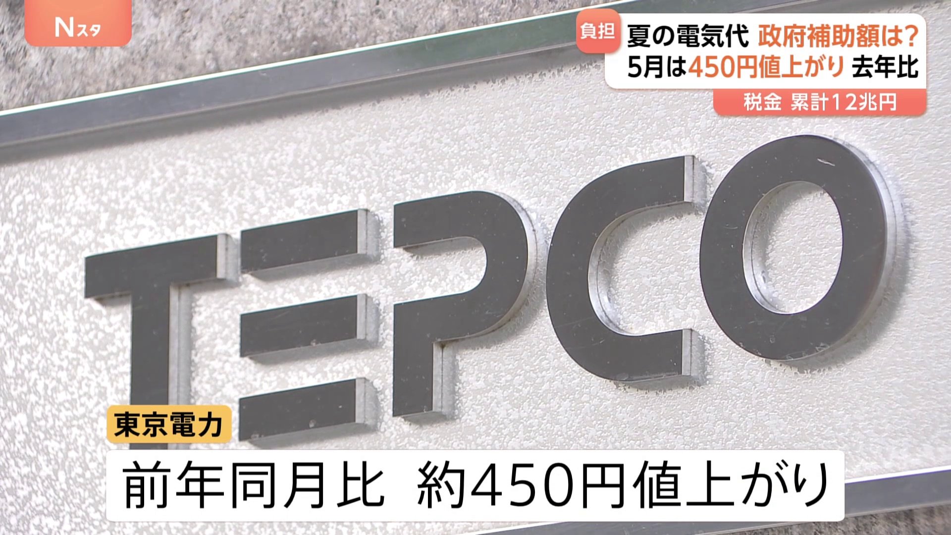 5月の電気代 前年比450円値上がり 政府による電気代などへの補助金の
