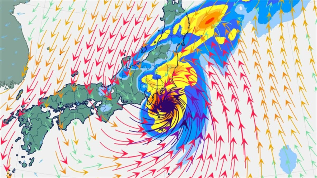 【台風情報】大型の台風25号　関東甲信19日夜～21日にかけ雷を伴った激しい雨の降る所が　22日6時までの24時間降水量の予想は関東南部や伊豆諸島で300ミリ(多い所)　【進路予想・シルバーウィークは？雨と風のシミュレーション】