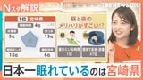 宮崎県民は「昼と夜のメリハリ」がすごい?都市圏は「寝だめ」傾向? 「睡眠の秋」到来!全国睡眠県グランプリ【Nスタ解説】|TBS NEWS DIG