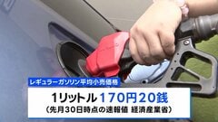 政府補助金で2週連続下落　全国レギュラーガソリン平均価格170円20銭／Ｌ　前週より7円以上安く| TBS CROSS DIG with Bloomberg