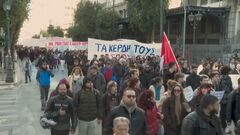 ギリシャで私立大学設立に反対する学生らによる大規模デモ　警察と衝突する事態に| TBS CROSS DIG with Bloomberg