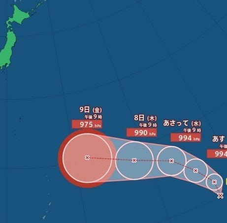 【気象情報】今後24時間以内に台風に発達か　“台風のたまご”＝熱帯低気圧b　今後の進路は？(5日午前1時15分・気象庁発表）【14日（水）までの雨風シミュレーション】大型で非常に強い台風27号は北上中|TBS NEWS DIG