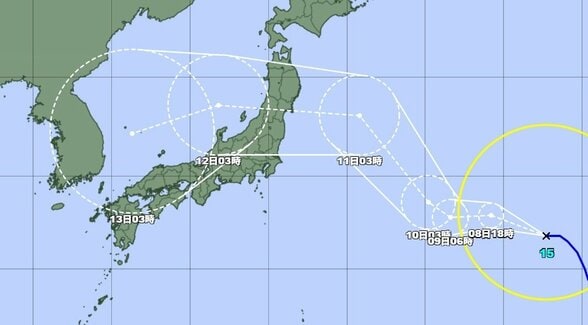 大型台風15号が「珍しい逆走ルート」 11日〜12日にかけ日本接近・通過へ【雨と風のシミュレーション】　|　富山のニュース｜天気・防災｜チューリップテレビ