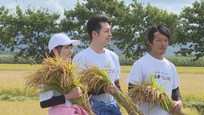 米価下落に揺れる生産現場「しっかり応援していく」鈴木直道知事がブランド米「ゆめぴりか」の稲刈り　道産米の消費拡大もアピール　北海道由仁町|TBS NEWS DIG