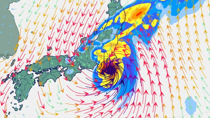 【台風情報】大型の台風25号　関東甲信19日夜～21日にかけ雷を伴った激しい雨の降る所が　22日6時までの24時間降水量の予想は関東南部や伊豆諸島で300ミリ(多い所)　【進路予想・シルバーウィークは？雨と風のシミュレーション】　|　山梨のニュース | ＵＴＹテレビ山梨