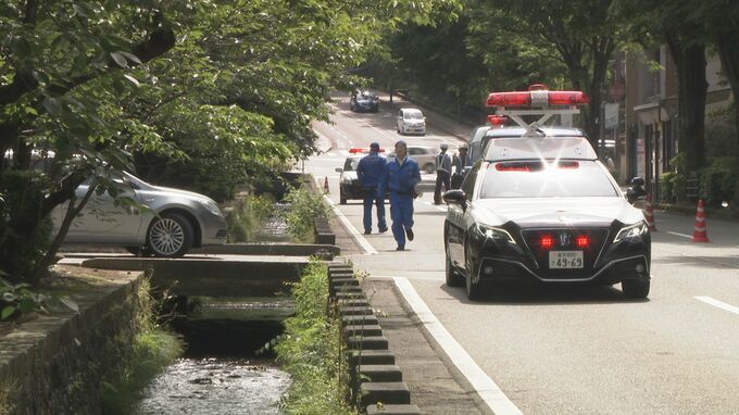 車にはねられた衝撃で用水路に転落 男性が意識不明 金沢市中心部の広坂通り|TBS NEWS DIG
