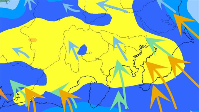 【気象情報】　関東甲信地方　あす低気圧からのびる前線が近づく見込み　東京、神奈川、山梨、長野、千葉、埼玉、群馬、栃木、茨城の天気予報　【土日は？雨と風のシミュレーション】|TBS NEWS DIG