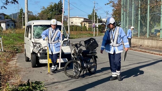 現場は小学校そばの市道　７０代運転のバイクと軽ワゴンが衝突　バイク運転手が重体で搬送（山形・米沢市）　|　山形のニュース│TUYテレビユー山形