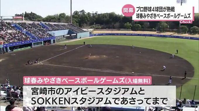 プロ野球4球団が熱戦「球春みやざきベースボールゲームズ」が開幕　3月2日まで　|　MRTニュース ｜ ＭＲＴ宮崎放送
