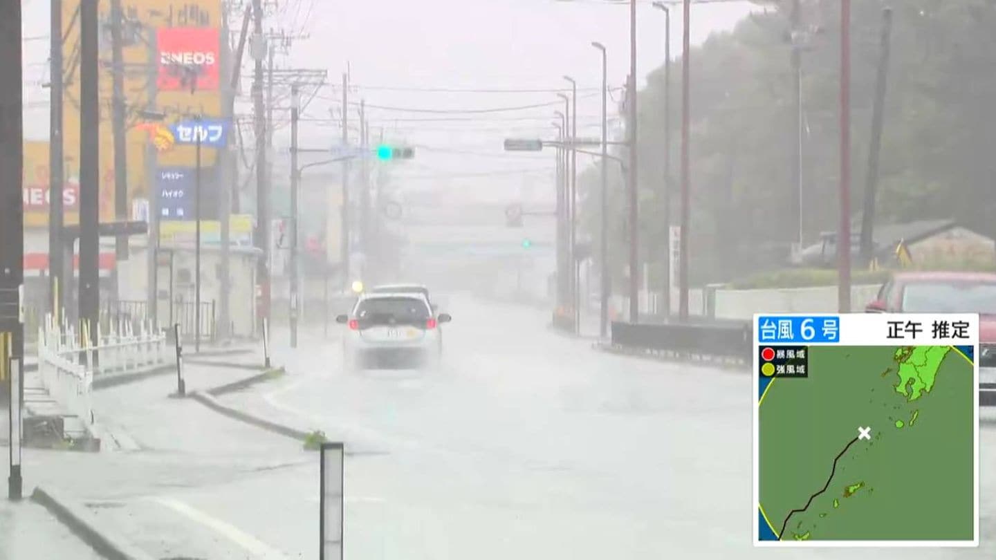 台風6号北上 薩摩・大隅地方もこのあと暴風域に 土砂災害など厳重警戒