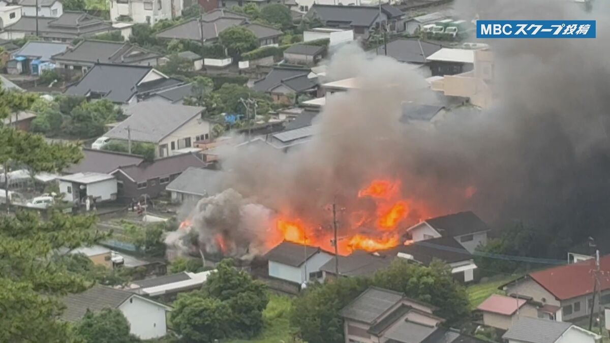 「2階くらいまで炎が上がった」垂水市で火事　住宅1棟と倉庫2棟が焼ける　鹿児島
