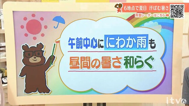 8日(金)は午前中心に曇りでにわか雨の所も 昼間の暑さ和らぐ 愛媛|TBS NEWS DIG
