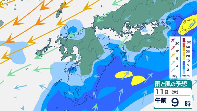 【天気】九州11日は激しい雨や落雷・竜巻に注意　福岡・佐賀・長崎・山口・宮崎・鹿児島|TBS NEWS DIG