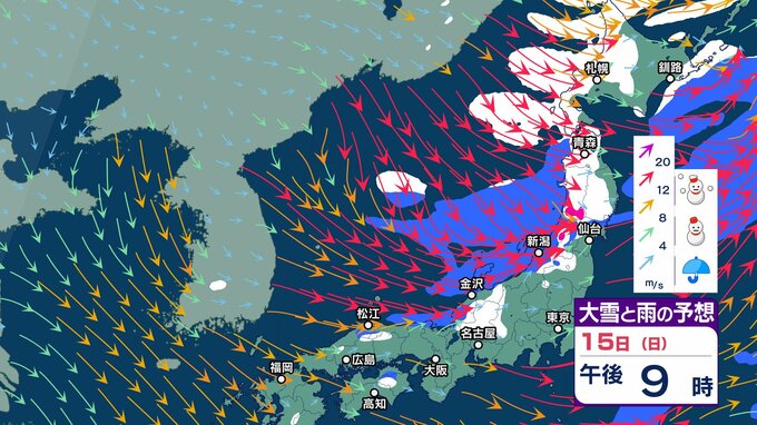 【気象情報 12日正午更新】冬型の気圧配置強まり日本海側で大雪や吹雪のおそれ【雪と雨のシミュレーション】車の運転などは十分な注意を|TBS NEWS DIG
