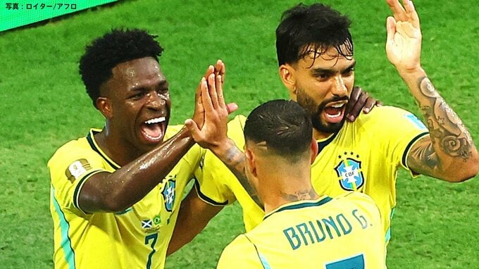 “王国”ブラジルが首位で決勝トーナメント進出！3発快勝でスコットランド撃破　ヴィニシウスが2ゴール、ネイマールも途中出場【北中米大会】|TBS NEWS DIG