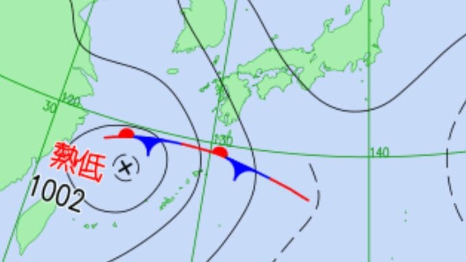 【台風情報】台風のたまご「熱帯低気圧」6日には沖縄付近か、進路は北東に20キロの速さで進む…気象情報に注意【気象庁 天気図】|TBS NEWS DIG