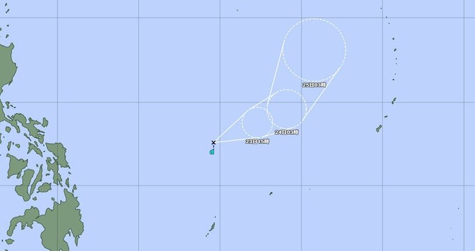 【台風のたまご】23日午後には台風へ…フィリピンの東の海上に熱帯低気圧　東北東へ進路を変えながら進む予想【雨と風のシミュレーション】　|　富山のニュース｜天気・防災｜チューリップテレビ